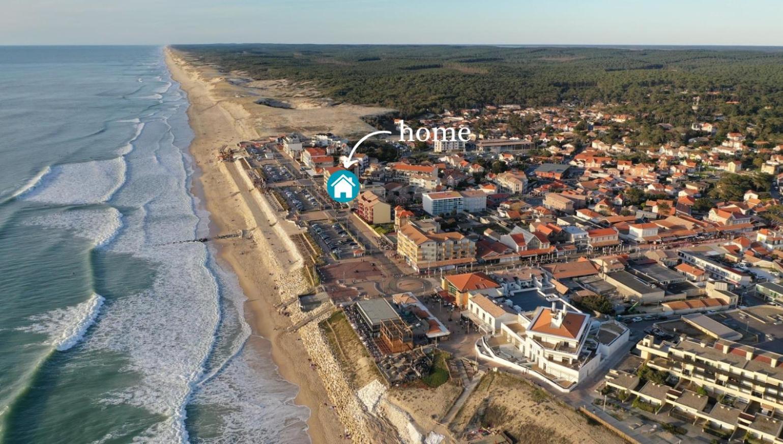 Studio Vue Imprenable Sur Ocean Lacanau Buitenkant foto